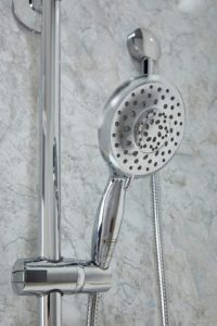 A close-up image of a detachable shower wand.